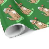 ゴールデンドー遊ルドッグズゴルフ(赤いwhmk2)かわいいおもしろい ラッピングペーパー (ロールコーナー)