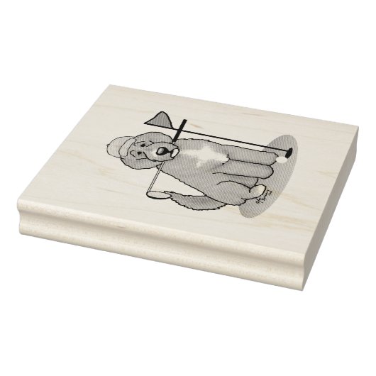 ゴールデンドー遊ルドッグズゴルフ（赤いwhmk2）かわいいおもしろい ラバースタンプ (スタンプ)