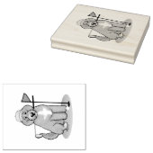 ゴールデンドー遊ルドッグズゴルフ（赤いwhmk2）かわいいおもしろい ラバースタンプ (押印)