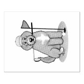 ゴールデンドー遊ルドッグズゴルフ（赤いwhmk2）かわいいおもしろい ラバースタンプ (インプリント)