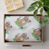 ゴールデンドー遊ルドッグズゴルフ（赤いwhmk2）かわいいおもしろい 薄葉紙 (ギフト)