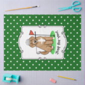 ゴールデンドー遊ルドッグズゴルフ（赤いwhmk2）かわいいおもしろい 薄葉紙 (クラフト)