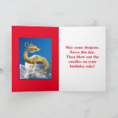 ゴールデンナイト、5" x 7"折り畳み誕生日カード カード (内部)