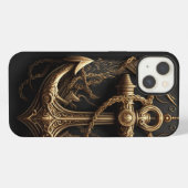 ゴールデンナウティカルアンカー iPhoneケース (裏面横)