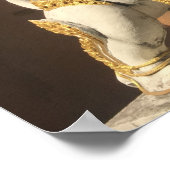 ゴールデンナガとホワイトドッグ~チェンマイ,タイ ポスター (角)