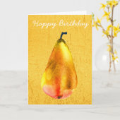 ゴールデンナシのフルーツアート カード (黄色い花)