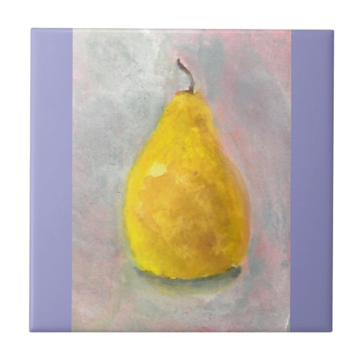 ゴールデンナシスチルライフウォーターカラー タイル (正面)