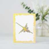 ゴールデンナスカラインズハミングバードオールド引き裂かれた紙 ポストカード (スタンド正面)