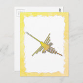 ゴールデンナスカラインズハミングバードオールド引き裂かれた紙 ポストカード (正面/裏面)