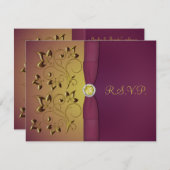 ゴールデンナスフローラRSVPカード 出欠カード (正面/裏面)
