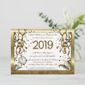 ゴールデンニューイヤーイブ結婚式招待状 招待状 (スタンド正面)
