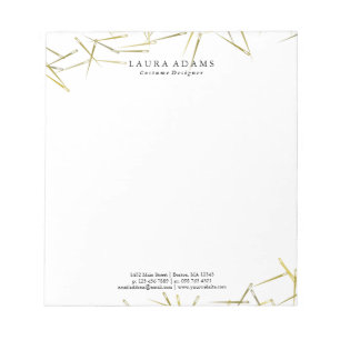 ゴールデンニードルホワイト  ファッションデザエレガントイナー ノートパッド