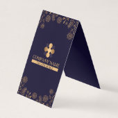 ゴールデンネイビーフォルダー名刺 名刺 (正面)