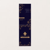 ゴールデンネイビーフォルダー名刺 名刺 (外部フラット)