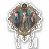 ゴールデンネット、ティナ、レタアールデコポートレート シール (正面)