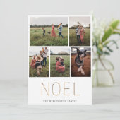 ゴールデンノエルモダンフォトコラージホリデーカード シーズンカード (スタンド正面)