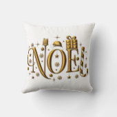 ゴールデンノールオンホワイトクリスマス クッション (裏面)