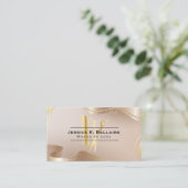 ゴールデンハサミと櫛 | 金ゴールドリボン 予約カード (スタンド正面)