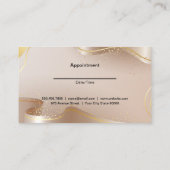 ゴールデンハサミと櫛 | 金ゴールドリボン 予約カード (裏面)