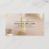 ゴールデンハサミと櫛 | 金ゴールドリボン 予約カード (正面)