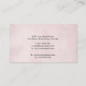 ゴールデンハサミと花イラストレーション 名刺 (裏面)