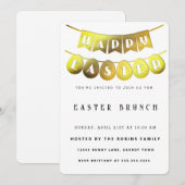 ゴールデンハッピーイースター招待状 招待状 (正面/裏面)