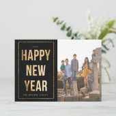 ゴールデンハッピーニューイヤーのフォトカード（黒） シーズンカード (スタンド正面)