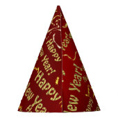 ゴールデンハッピーニューイヤーパーティー帽子 パーティーハット (裏面)