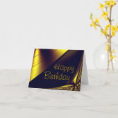 ゴールデンハッピーバースデーカード カード (黄色い花)