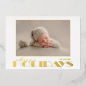 ゴールデンハッピーホリデイズフォト 箔シーズンカード (正面)