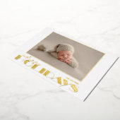 ゴールデンハッピーホリデーズフォト 箔シーズンカード (回転した状態)