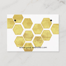ゴールデンハニカムイヤリング表示カード 名刺