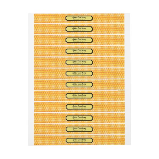 ゴールデンハニカムセキュリティのふたラベル ラップアラウンドラベル (シート)