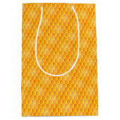 ゴールデンハニカムパターン ミディアムペーパーバッグ (正面)