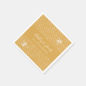 ゴールデンハニカムパタ結婚ーン スタンダードカクテルナプキン (角)