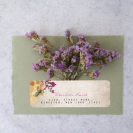 ゴールデンハニカムビーヴィンテージ差出人住所ラベル ラベル