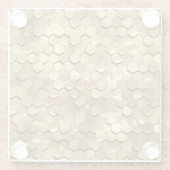 ゴールデンハニカム3Dテクス描写チャ ガラスコースター (裏面)