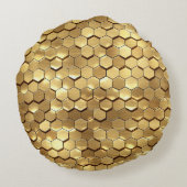 ゴールデンハニカム3Dテクス描写チャ ラウンドクッション (裏面)