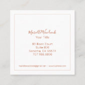 ゴールデンハニービーとバラローレル スクエア名刺 (裏面)