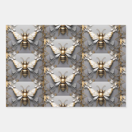 ゴールデンハネビーオンダークフローラキャンバス ラッピングペーパーシート (正面3)