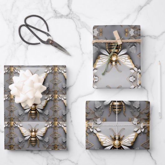 ゴールデンハネビーオンダークフローラキャンバス ラッピングペーパーシート (正面)