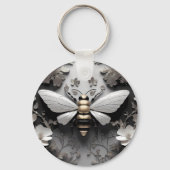 ゴールデンハネビーオンフローラキャンバス キーホルダー (正面)