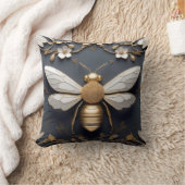 ゴールデンハネビーオンフローラキャンバス クッション (ブランケット)