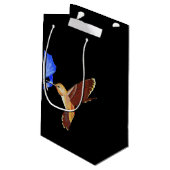 ゴールデンハミングバードとブルーハイビスカス スモールペーパーバッグ (裏面アングル)