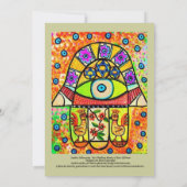 ゴールデンハムサ & ピースドーブ ウェディング 招待状 (裏面)