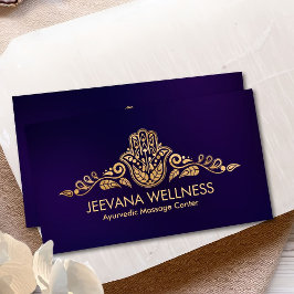 ゴールデンハムザハンドペイズリーオーナメント 名刺