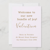 ゴールデンハローウェルカムフォトベビー誕生のお知らせ 案内状 (裏面)