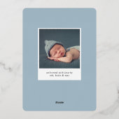 ゴールデンハロー |ホイル誕生のお知らせ 箔招待状 (裏面)