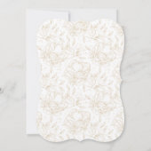 ゴールデンハンドドロッドフローラ誕生日招待状 招待状 (裏面)