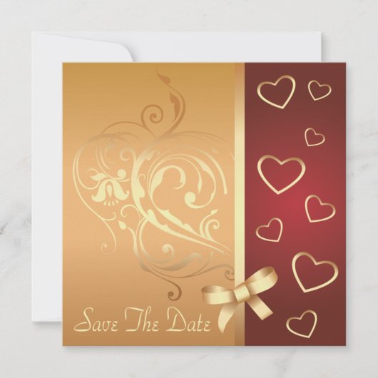 ゴールデンハーツ　セーブ・ザ・デートのお知らせ 招待状 (正面)